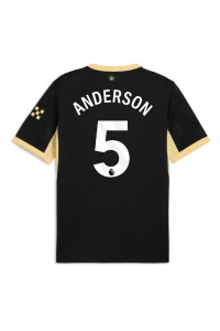 Manchester City Elliot Anderson #5 Jalkapallovaatteet Vieraspaita 2026-27 Lyhythihainen